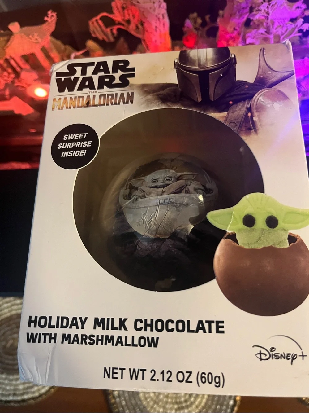 Star Wars The Mandalorian Holiday Chocolate Sphere with Green Grogu Accent